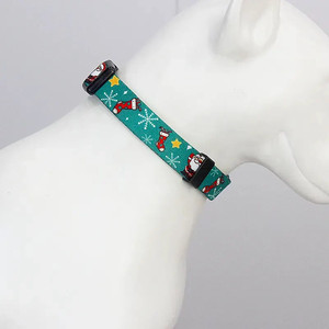 Colliers et laisse de Noël personnalisés de la meilleure qualité pour chien Harnais réglable pour chien Logo de conception pour animaux de compagnie et chats - Product Image 3