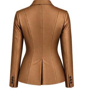 Veste d'équitation Caramel pour femme, coupe ajustée, blazer d'équitation élégant, manteau de compétition équestre, vente en gros personnalisée, mode - Product Image 2