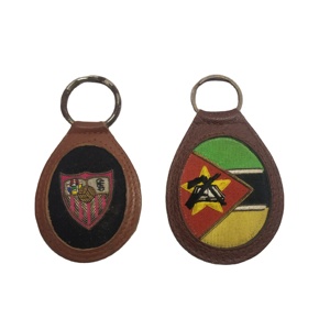 Broderie à la main équipe sportive personnalisée NFL La Liga Logo porte-clés en cuir Fobs événement promotionnel cadeau Souvenir fait à la main affaires - Product Image 1