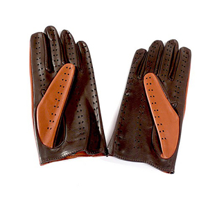 Gants de conduite unisexes en cuir véritable avec logo personnalisé, pour course automobile et cyclisme, compatibles écran tactile, respirants, antidérapants, style vintage - Product Image 3