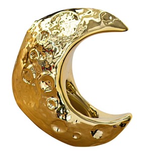 Luxury Gold Crescent Moon <b>Bakhoor</b> Burner Seed Incense Holder for <b>Oud</b> Anti-Odour Durable & Ramadan Decor - Product Image 3
