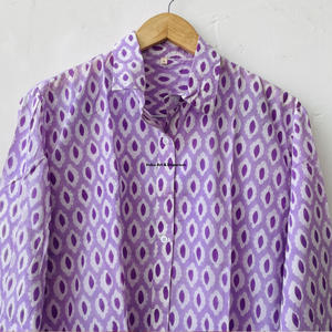 เสื้อเชิ้ตพิมพ์ลายดอกไม้สำหรับผู้หญิง สไตล์ลำลอง ผ้าฝ้ายเนื้อนุ่ม คอปกติดกระดุม ระบายอากาศได้ดี เหมาะสำหรับฤดูร้อน สีแดงขาว ลดราคา - Product Image 4
