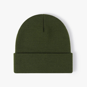 Gorros de lana 100% de alta calidad para mujer, gorro de punto para otoño e invierno, tela impermeable, estampado con diseño, gorros sólidos para hombre - Product Image 1