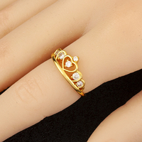 Bague QIKU en cuivre plaqué or vintage, motif cœur et étoile, petite, tendance, pas chère, empilable, décontractée, pour les vendeurs e-commerce
