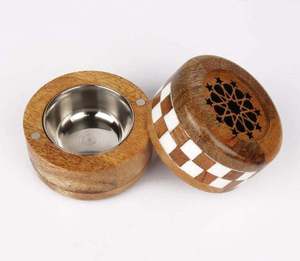 Quemador de incienso de sándalo con inserto metálico, difusor aromático para decoración del hogar, uso en todas las estaciones, decoración del hogar, Ramadán, Eid - Product Image 2