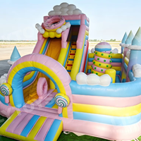 Château gonflable commercial Lilytoys en PVC sur le thème des gâteaux, aire de jeux gonflable extérieure pour enfants, ville de loisirs gonflable à vendre