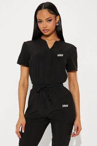 Uniformes Médicos de Alta Calidad para Enfermeras, Conjuntos de Uniformes con Logotipo Personalizado, Elásticos, de Spandex/Poliéster, para Uso Hospitalario en Todas las Estaciones - Product Image 2