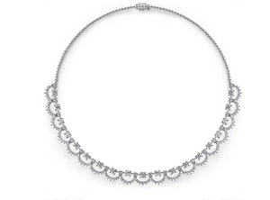 Designer lab grown diamond <b>necklace</b> certified gold custom bridal jewelry for wedding luxury occasions elegant <b>statement</b> <b>necklace</b> - Product Image 3
