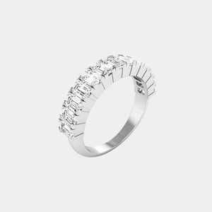 Anillo de Diamante Cultivado en Laboratorio con Corte Esmeralda de Lujo para Mujer, Oro de 14K Certificado, 1.30CTW, Color Brillante EF, Pureza VS VVS, Anillo de Boda, Joyería - Product Image 5