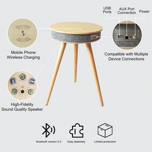 Intelligente 36.5cm di legno per soggiorno divano divano divano notte luce Wireless ricarica serie 2.0 per feste all'aperto - Product Image 4