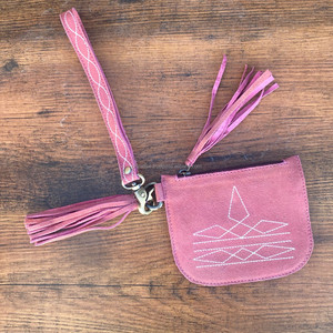 Botte point daim cuir changement sac à main en cuir véritable porte-monnaie portefeuille grande capacité en cuir Mini argent femmes bracelet sac à main - Product Image 2