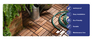 Baldosas de Madera Duraderas para Terraza, Piso de Patio Encastrable de Madera de Acacia - Product Image 3