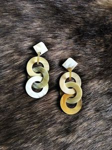 Pendientes de cuerno de búfalo NATURAL BUFFALO hechos a mano, estilo animal, antiguos y modernos, para mujer, diseño moderno, joyería más vendida - Product Image 2