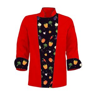 Usine en gros hommes femmes Chef manteau imprimé nouveau 2026 impressions de sublimation personnalisé-couleurs manteau de chef - Product Image 4