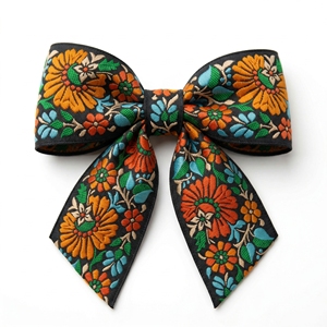 Wholesale Jacquard Ribbon Manufacturer 50mm Designer Floral Jacquard Ribbon Multicolor Woven Trim for Bows Garment Ethnic Wear - Product Image 4