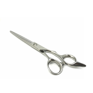 Ciseaux de barbier professionnels pliables à long manche en acier inoxydable et céramique, de haute qualité, pour la coupe et le rasage - Product Image 1