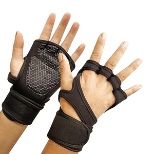 Unisex Half Finger Polyester Breathable Hand Protection Gym <b>Gloves</b> for <b>Weight</b> Lifting Fitness Exercise Sports & Cycling - Product Image 1