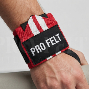 Sangles de poignet élastiques multifonctionnelles de 18 pouces pour l'haltérophilie, rouge et blanc, pour la musculation et le powerlifting - Product Image 4