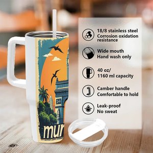 Vaso de 40 oz de marca para concursantes de concursos de belleza, taza de viaje de acero inoxidable - Product Image 5