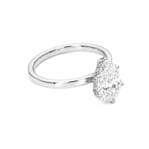 Bague de fiançailles solitaire en or massif 10K 14K 18K certifiée IGI, couleur DEF, clarté VS VVS, avec diamant de laboratoire en forme de poire, vente en gros - Product Image 6