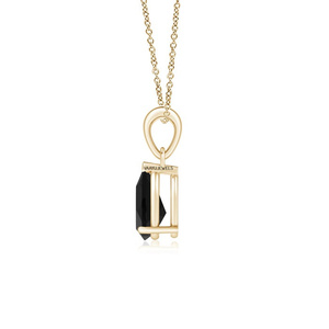 จี้เพชรดำทรงลูกแพร์ธรรมชาติสำหรับผู้หญิงจาก Vaayu Jewels เหมาะสำหรับสวมใส่ทุกวัน ทำจากทอง 10K 14K 18K และเงิน 925 935 - Product Image 4