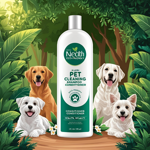 Shampooing et après-shampooing bio doux pour animaux de compagnie pour un bain quotidien nourrissant fourrure douce et peau sensible routine de soins pour animaux de compagnie sensuelle - Product Image 1