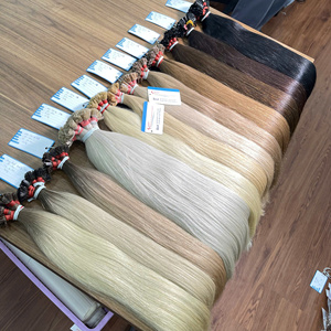 Extensions de cheveux humains à pointe kératine de haute qualité, pointe plate, cheveux Remy, double épaisseur, aspect naturel, en stock - Product Image 1