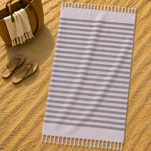 Toallas Fouta a Rayas Teñidas con Hilo, Alta Absorbencia, Secado Rápido, Diseño y Colores Personalizados, 100% Algodón, OEM, Toallas de Playa Fouta - Product Image 1