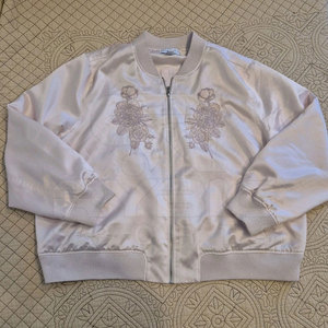 Factory Direct Sale Custom Made Women Embroidery Varsity <b>Jacket</b> Comfortable Fit With Elegant Embroidered Details - Product Image 2
