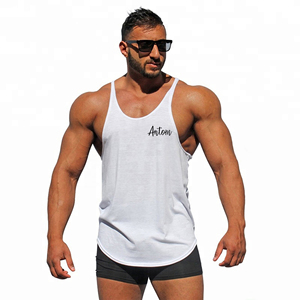 Custom Mens Gym Tank Top Single <b>Line</b> Tank Top Workout Sleeveless Fitness T Shirt - Product Image 6