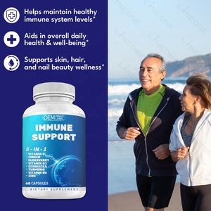 8 trong 1 hỗ trợ miễn dịch bổ sung với <span class=keywords><strong>Echinacea</strong></span>, vitamin C và Kẽm, Vitamin D, NGHỆ CURCUMIN & gừng, B6, cơm cháy - Product Image 2