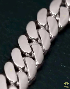 Cadenas Cubanas Personalizadas de Hip Hop, 12 mm de Ancho, con Incrustaciones de Diamantes, Plata de Ley 925, con Certificado de Autenticidad, Diamantes Moissanite VVS - Product Image 5