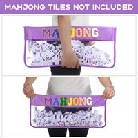 Sac de rangement pour tuiles de mahjong en PVC de style américain - Étanche à la poussière, imperméable, portable, pour les passionnés de mahjong