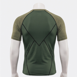 Rashguard de compression BJJ à logo personnalisé, hautement extensible, manches longues, sous-vêtement de grappling MMA, haut d'entraînement pour sports de combat - Product Image 2