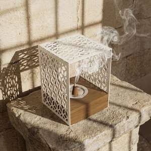 Luxury Arabic Bakhoor Burner Metal Incense Holder Oud Burner Home Fragrance Burner Ramadan <b>Eid</b> Islamic Home Decor <b>Gift</b> - Product Image 3