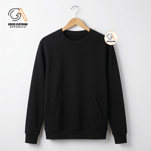 Ropa Griega, Sudadera Blanca de Cuello Redondo para Hombre, Corte Regular, Diseño con Bolsillo, 100% Algodón Tejido, Ropa Casual de Otoño, 370g - Product Image 2