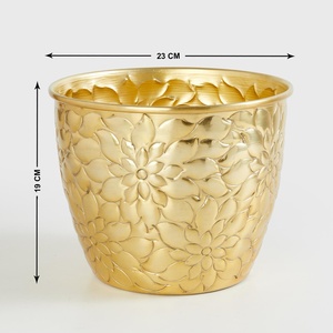 Customised Corsica Eden Metal Embossed Premium Luxurious Indoor Outdoor Flower <b>Pots</b> & Planters for Unique Ramadan & Christmas - Product Image 2