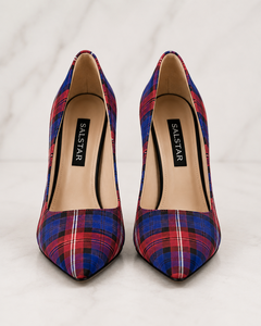 Escarpins à talon aiguille à bout pointu à motif tartan pour femmes, chaussures de mode à talon haut, fabricant de chaussures écossaises pour mariages et fêtes - Product Image 2