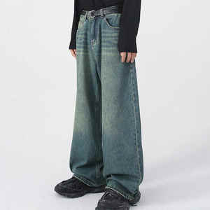 Pantalones Vaqueros Holgados de Corte Relajado, Ropa Informal de Moda Urbana, Cómodos para el Día a Día - Product Image 5