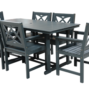 Modern Eco-Friendly Waterproof <b>Pine</b> Wood Dining Chair Outdoor Set - Product Image 4