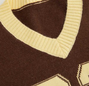 Pull en maille style universitaire col rond couleur unie en fil doux pour femme, tricot d'automne respirant 2026 - Product Image 3