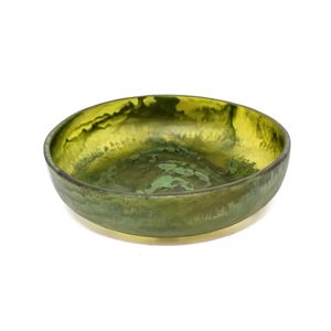 Bol en céramique fait main, design marbré vert, style moderne poli, pour servir les aliments, usage domestique - Product Image 6