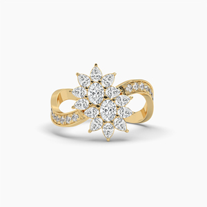 Vente en gros 1.05 carats poire ovale Moissanite Cluster bague en argent sterling 925 pavé serti rhodié femmes certifié - Product Image 5