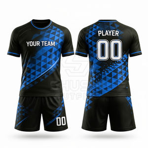 Ensemble de maillots de sport personnalisables pour hommes, maillot de football court vierge, vêtements d'entraînement à vendre, uniforme de football - Product Image 4