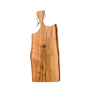 Planche à découper artisanale en bois d'olivier à bords naturels, plateau rustique pour fromages et charcuteries avec poignée, planche à découper en bois - Product Image 6