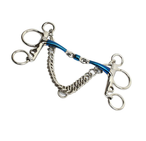 Bocado de hierro dulce para caballo, tipo Pelham, doble articulación, contacto suave, control equilibrado, equipo de entrenamiento de equitación, equipo ecuestre duradero - Product Image 4