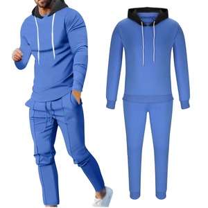 Ensemble de survêtements d'hiver pour hommes, style unique et élégant, en Spandex/Coton Polyester, respirant, séchage rapide, pull-over élastique, style urbain - Product Image 2