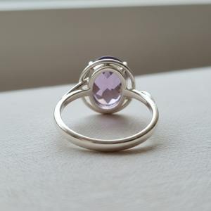 แหวนเงินแท้ 925 ประดับเพชรซิคอนทรงรี ดีไซน์เรียบง่ายสำหรับผู้หญิง รูปทรงปีก ของขวัญวันวาเลนไทน์ - Product Image 4