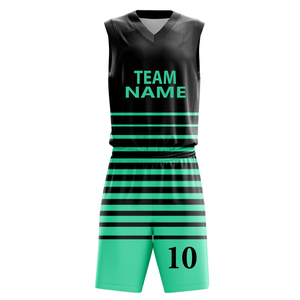 Conjuntos de Uniformes de Baloncesto Sublimados Personalizados, Camisetas de Malla Transpirable, Pantalones Cortos Deportivos, Impresión por Transferencia de Calor, UPF 50, Absorción de Humedad - Product Image 3