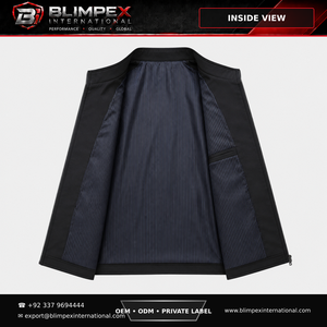 Veste Safari Homme Unie à Col Mandarin et Fermeture Éclair, Imperméable en Toile, Coupe Slim, Manches Classiques, Idéale Hiver - Product Image 4